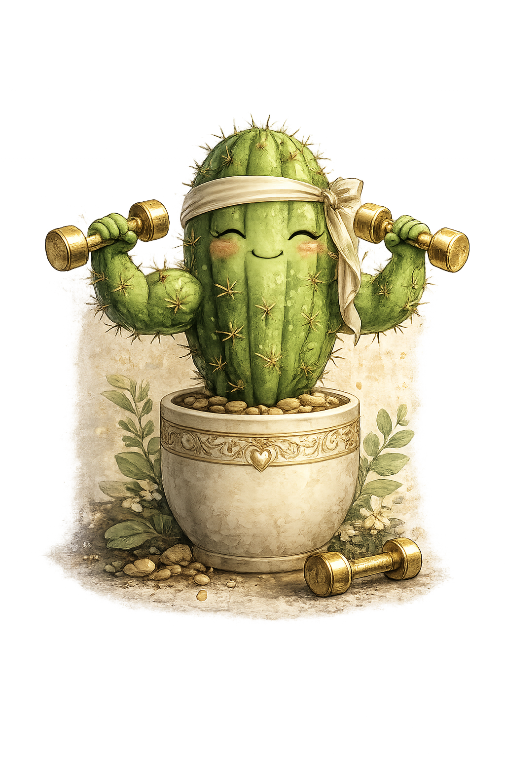 Cactus Lifting Weights