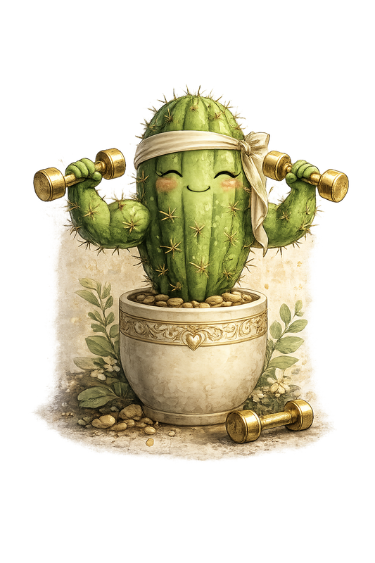 Cactus Lifting Weights