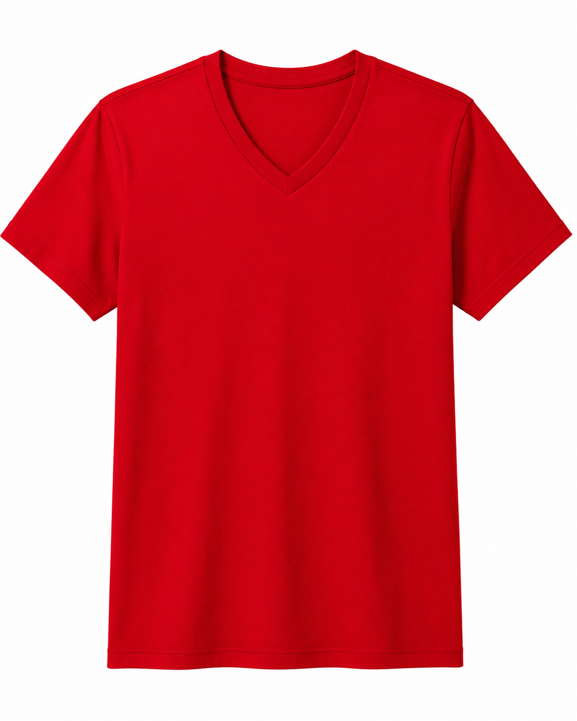 Red - V-Neck - Unisex