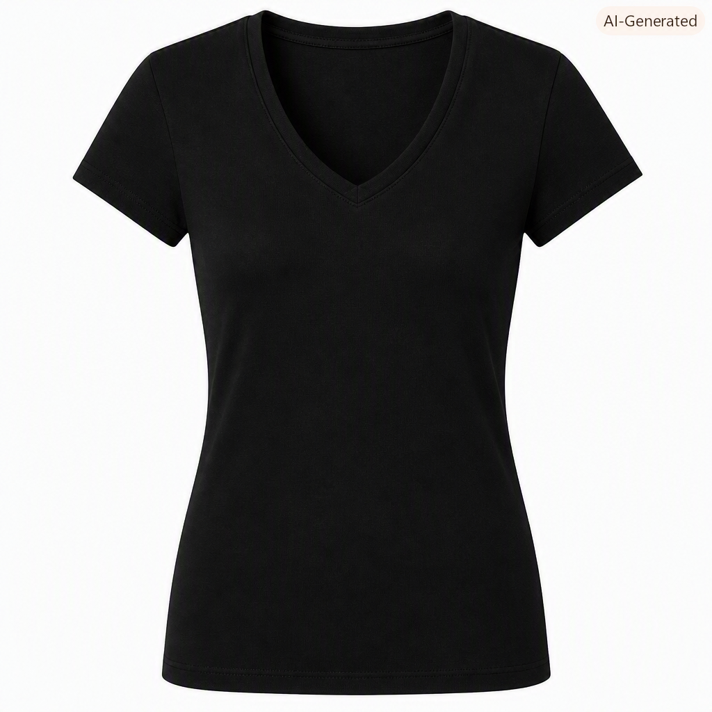 Black V-Neck T-Shirt