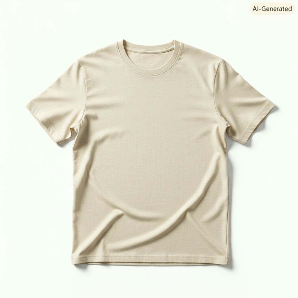 Cream 100% Cotton T-Shirts