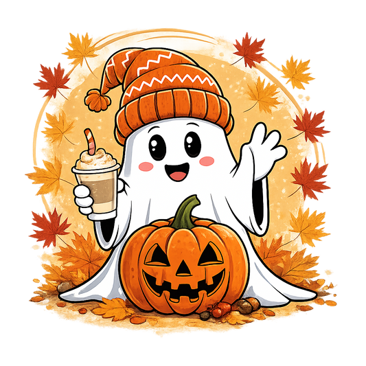 Cute Ghost & Pumpkin