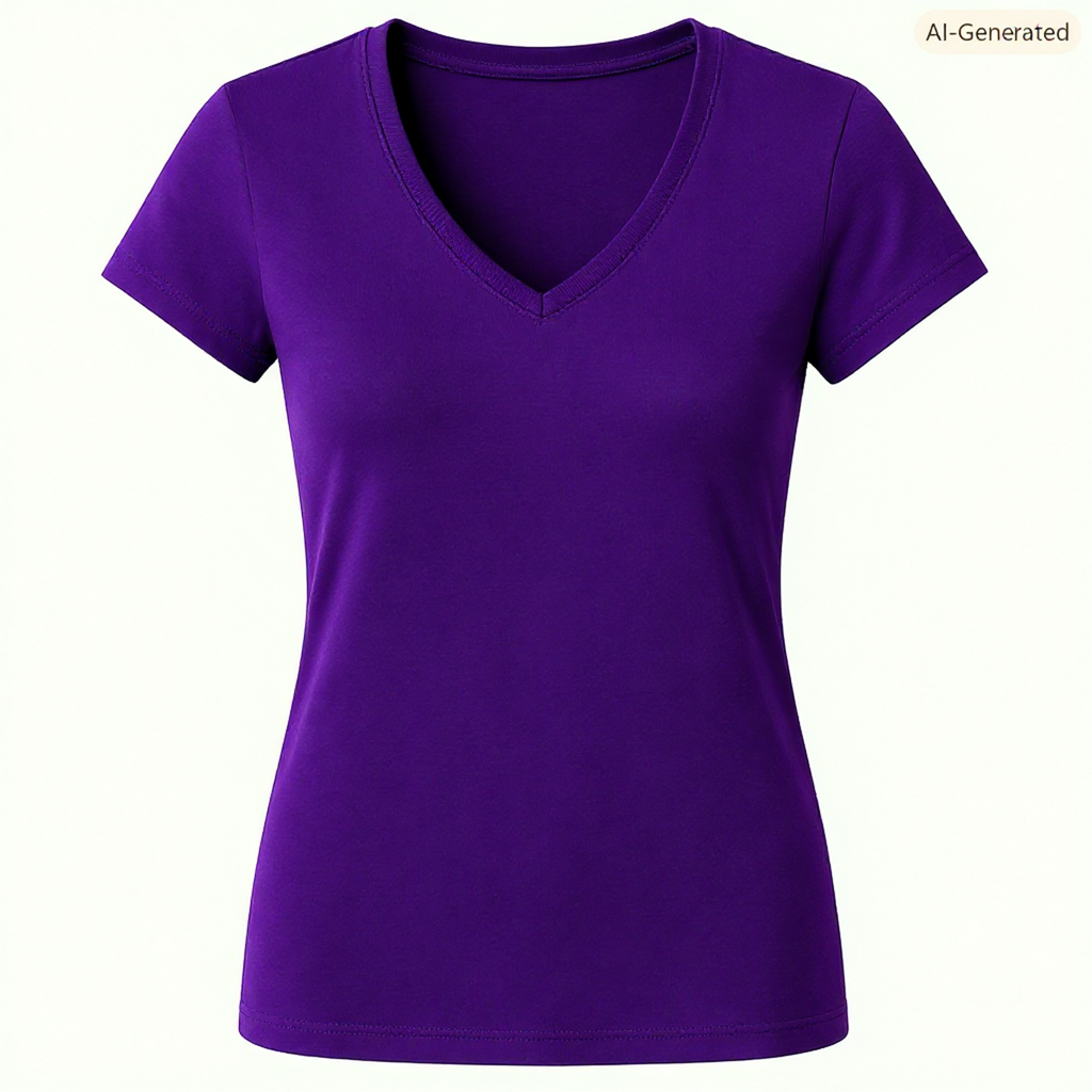 Purple V-Neck