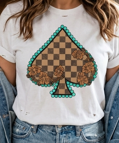 CHECKERD SPADE T-SHIRT