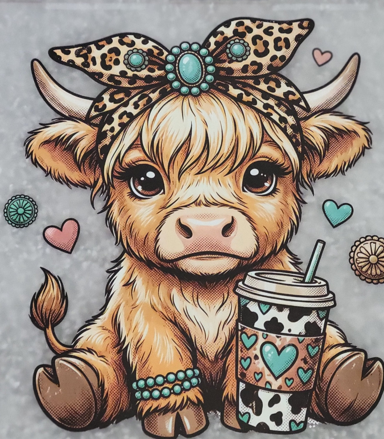 Turquoise Coffee Cow